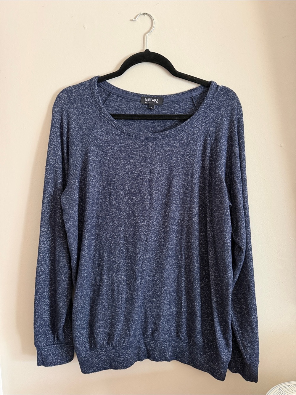 Buffalo David Bitton Navy Heather Scoop Neck Sweater